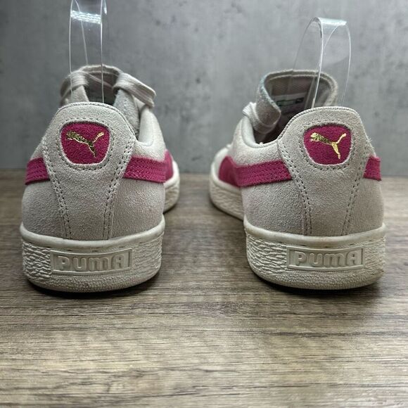 Puma~Women's~Suede Gray/Pink Classic Comfort Shoes Sneakers~Size 9 - Picture 4 of 8